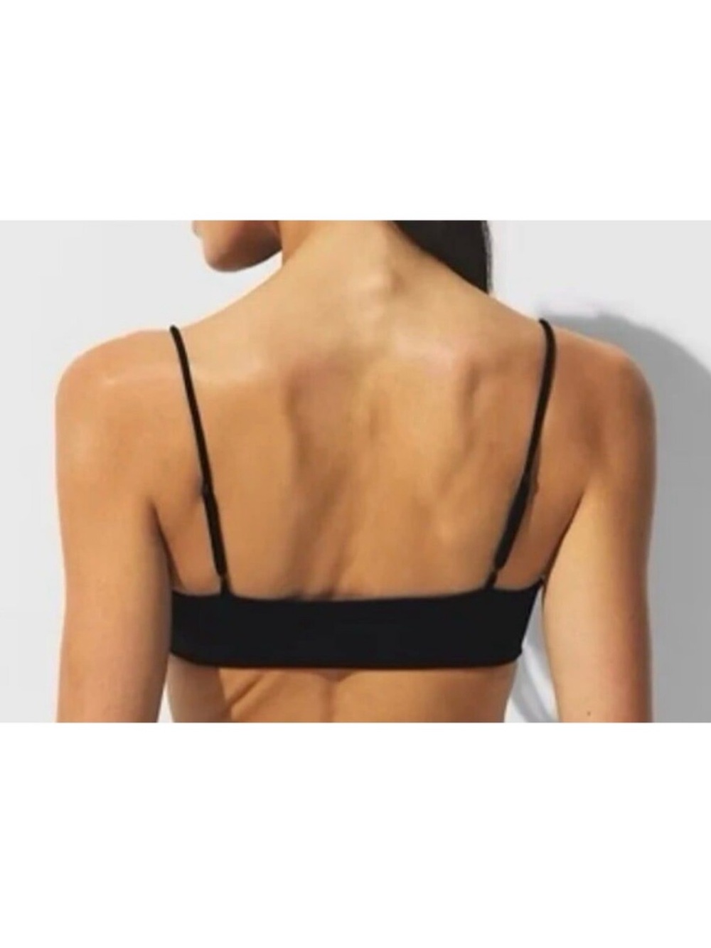 SKIMS ICONIC CLASSIC SWIM SQUARE NECK BIKINI TOP OBSIDIAN XS - Picture 2 of 5